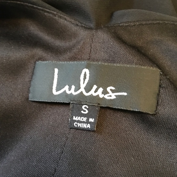 Lulu’s Black Lace Trim Off Shoulder Gown Small - Picture 4 of 7